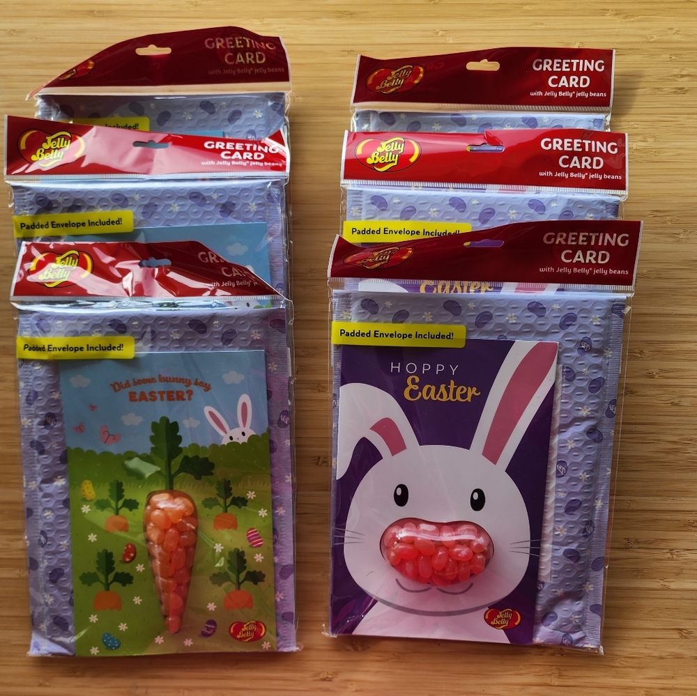 🩷🧶Jelly Belly Easter Cards Set of 6